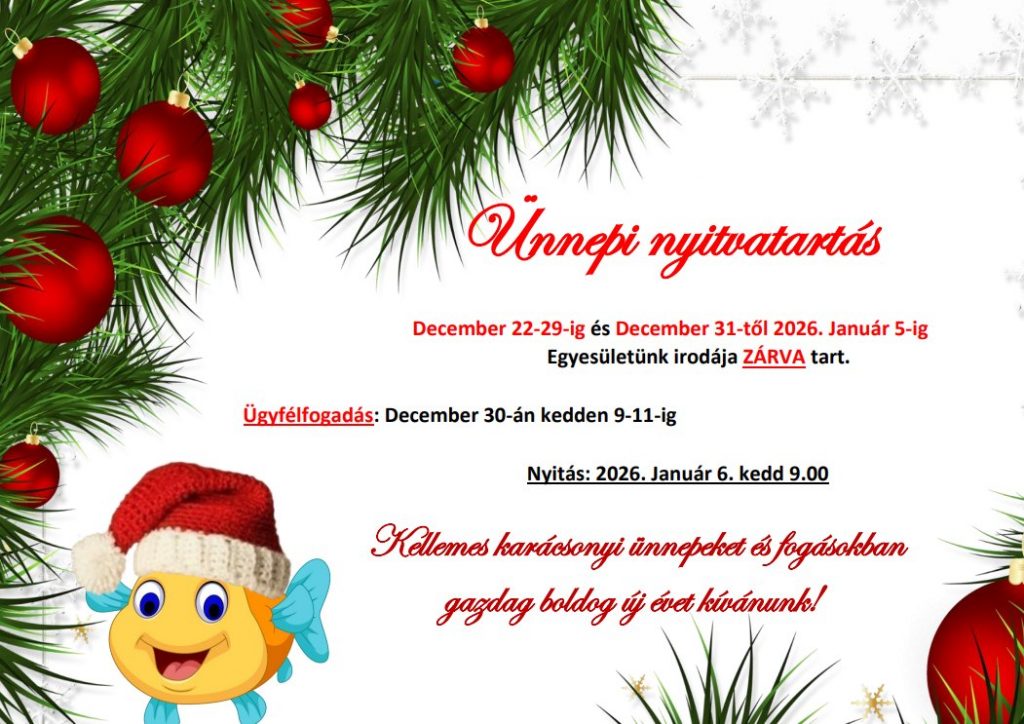 Ünnepi nyitvatartás